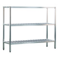 New Age Metal Shelving Unit, 20"D x 36"W x 60"H, 3 Shelves, Aluminum, Shelf Capacity: 1000 lb. 1041TB