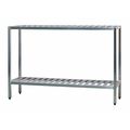 New Age Metal Shelving Unit, 24"D x 48"W x 48"H, 2 Shelves, Aluminum, Shelf Capacity: 1000 lb. 1026TB