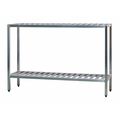 New Age Metal Shelving Unit, 20"D x 60"W x 48"H, 2 Shelves, Aluminum, Height: 48" 1023TB