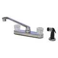 B & K 8" Mount, 4 Hole Faucet Kit, Non-Met, 2 Acrylic Handle, H/S 122-028