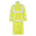 Erb Safety Long Rain Coat, Class 3, Hi-Viz, Lime, L 62029