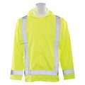 Erb Safety Rain Jacket, Oversized, HiViz, Lime, XL-2XL 61496