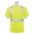 Erb Safety T-Shirt, Class2, X Back, Hi-Viz, Lime, XL 62183
