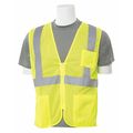 Erb Safety Safety Vest, Zippered, Hi-Viz, Lime, 5XL 61653