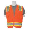 Erb Safety Safety Vest, ANSI, Hi-Viz, Orange, L 62159