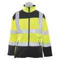Erb Safety Womens Jacket, Soft Shell, Hi-Viz, Lime, 3XL 62201