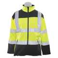 Erb Safety Womens Jacket, Soft Shell, Hi-Viz, Lime, XL 62199