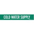 Brady Pipe Mrkr, Cold Water Supply, 2-1/2to7-7/8 7057-1