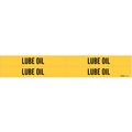 Brady Pipe Marker, Lube Oil, Yel, 3/4 to 2-3/8 In 7181-4