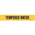 Brady Pipe Marker, TempeR Water, 2-1/2to7-7/8 In 7283-1