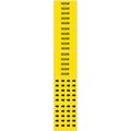 Brady Pipe Marker, Vacuum, Yellow, 3/4 In or Less 7291-3C