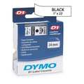 Dymo Adhesive Label Tape Cartridge 1" x 23 ft., Black/White 53713