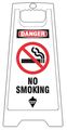 Tough Guy Danger No Smoking Sign, 24 in Height, 11 29/36 in Width, Polypropylene, English 6DMG1