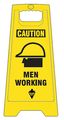 Tough Guy Floor Safety Sign, 24 in H, 11 29/36 in W, Polypropylene, English, 6DMG6 6DMG6
