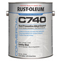 Rust-Oleum Interior/Exterior Paint, Glossy, Oil Base, Safety Blue, 1 gal 255548