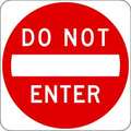 Lyle Do Not Enter Traffic Sign, 24 in H, 24 in W, Aluminum, Square, English, R5-1-24DA R5-1-24DA