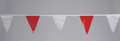 Cortina Safety Products Pennants, Vinyl, Red/White, 60 ft. 03-401-60