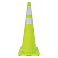 Zoro Select Traffic Cone, 36 In.Fluorescent Lime 6FHA8