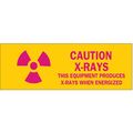 Brady Caution Radiation Sign, 2 1/4 in H, 2 1/4 in W, Polyester, Square, 89171 89171