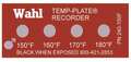 Wahl Non-Rev Temp Indicator, Mylar, PK10 240-150F