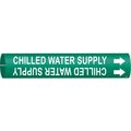 Brady Pipe Marker, Chilled Water Supply, Green, 4024-C 4024-C