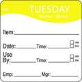 Daymark Day Label, Tuesday, 2-5/9 In. W, PK250 1100532