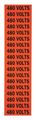 Brady Voltage Card, 18 Marker, 480 Volts 44315