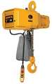 Harrington Electric Chain Hoist, 2,000 lb, 15 ft, Hook Mounted - No Trolley, 460V, Yellow NER010LD-15
