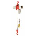 Harrington Electric Chain Hoist, 1,050 lb, 15 ft, Hook Mounted - No Trolley, 120v, Red ED1050DS-15