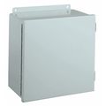 Wiegmann Carbon Steel Enclosure, 4 in H, 4 in W, 4 in D, 12, 13, Hinged B040404CH