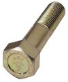 Zoro Select Grade 9, 7/16"-20 Hex Head Cap Screw, Zinc & Yellow Plated Steel, 4 in L, 25 PK 611187-PG