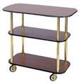 Geneva Service Cart, (3) Rectangular Shelves-Mahogany Laminate 36100-11