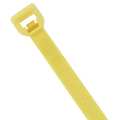 Power First Standard Cable Tie, 12 in L, 0.19 in W, Nylon 6/6, Yellow, Indoor, Outdoor Use, 100 Pack 36J225