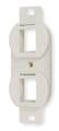 Hubbell Premise Wiring Outlet Frame, 2P, Flush Keystone Mounting BR106C