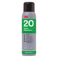 3M Spray Adhesive, 20 Series, Clear, 13.8 oz, Aerosol Can 20