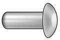Zoro Select Solid Rivet, Universal Head, 0.25 in Dia., 0.375 in L, Aluminum Body, 100 PK 70A0806P-EA-100