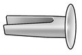 Zoro Select Split Rivet, Truss Head, 9/64 in Dia., 5/8 in L, Steel Body, 100 PK 6LB80