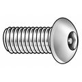 Tamper-Pruf Screws 1/4"-20 x 1/2 in Hex Button Tamper Resistant Screw, 18-8 Stainless Steel, Plain Finish, 25 PK 22240