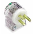 Leviton Agl Strt Blade Plug, Clr, 15 A, Stnd, 5-15P 8215-CAT