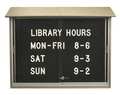 United Visual Products Outdoor Enclosed Letter Board 45"x30", Vinyl UVMC4530LB-SAND