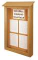 United Visual Products Enclosed Outdoor Bulletin Board 40"x52", Tack UVSD4226-CEDAR