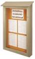 United Visual Products Enclosed Bulletin Board 34"x47", Tack UVSD5438-SAND