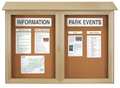 United Visual Products Enclosed Outdoor Bulletin Board 36"x45", Tack UVDD4536-SAND