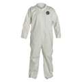 Dupont Collared Disposable Coveralls, 3XL, 25 PK, White, Microporous Film Laminate, Zipper NG120SWH3X002500