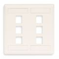 Hubbell Premise Wiring Wall Plate, 2 Gang IFP26W