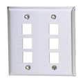 Hubbell Premise Wiring Wall Plate, 6 Port SSF206