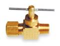 Zoro Select Needle Valve, Straight, Brass, 1/8 x 1/4 In 6MM61