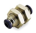 Aignep Usa Bulkhead Union, Brass, Push-Fit, 5/16in, PK5 88050-05