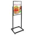 Zoro Select Sign Holder, Pedestal, 22x28, Alum, Black UVE58113-black