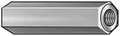 Zoro Select Hex Standoff, #8-32 Thrd Sz, 2 in L, 7/16 in Thrd L Aluminum Plain, 3/8" Hex W, 10 PK CRP063288GR